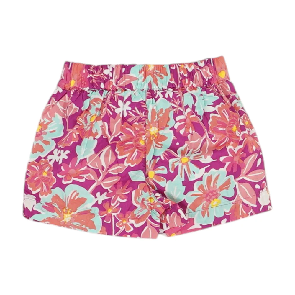 Magenta Floral Chino Shorts - Image 2