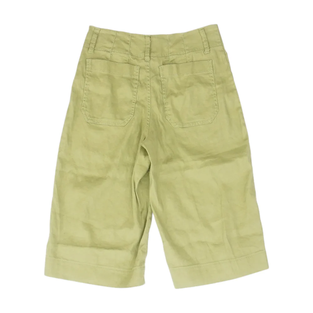 Green Solid Chino Shorts - Image 2