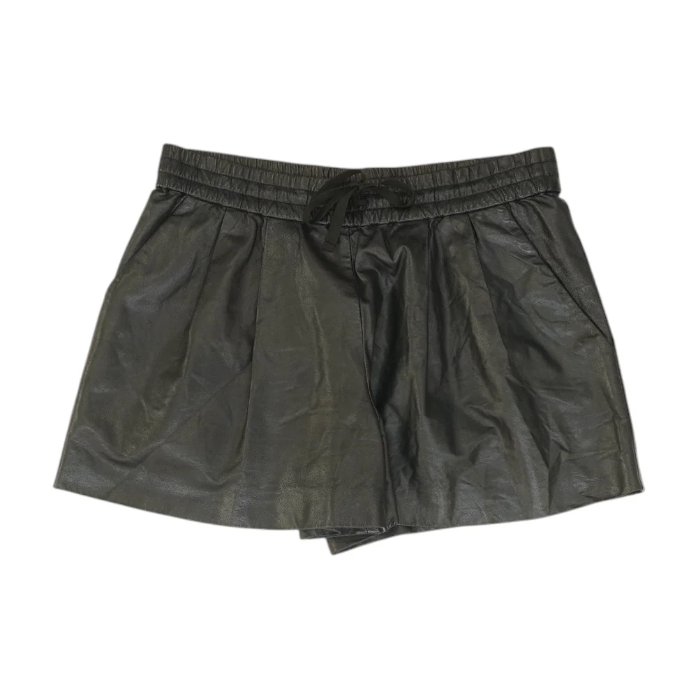 Black Solid Chino Shorts