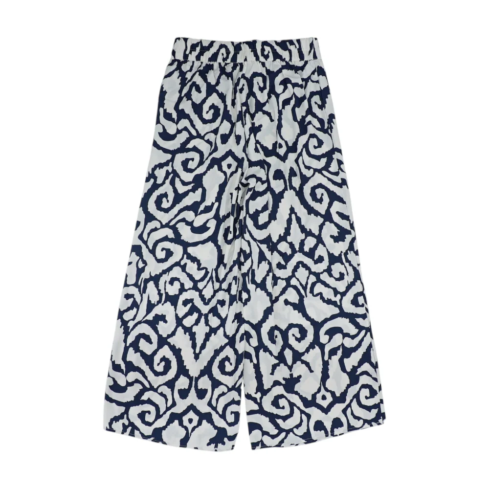 White Petite Abstract Wide Leg Pants - Image 2