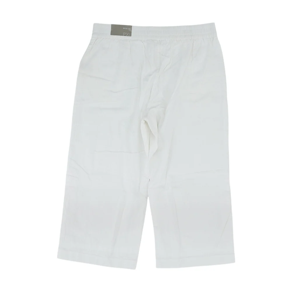 White Petite Wide Leg Pants - Image 2