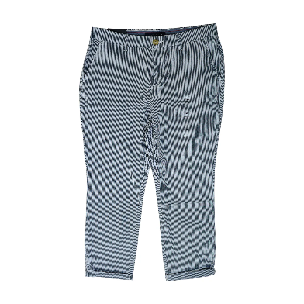 Blue Striped Slim Pants