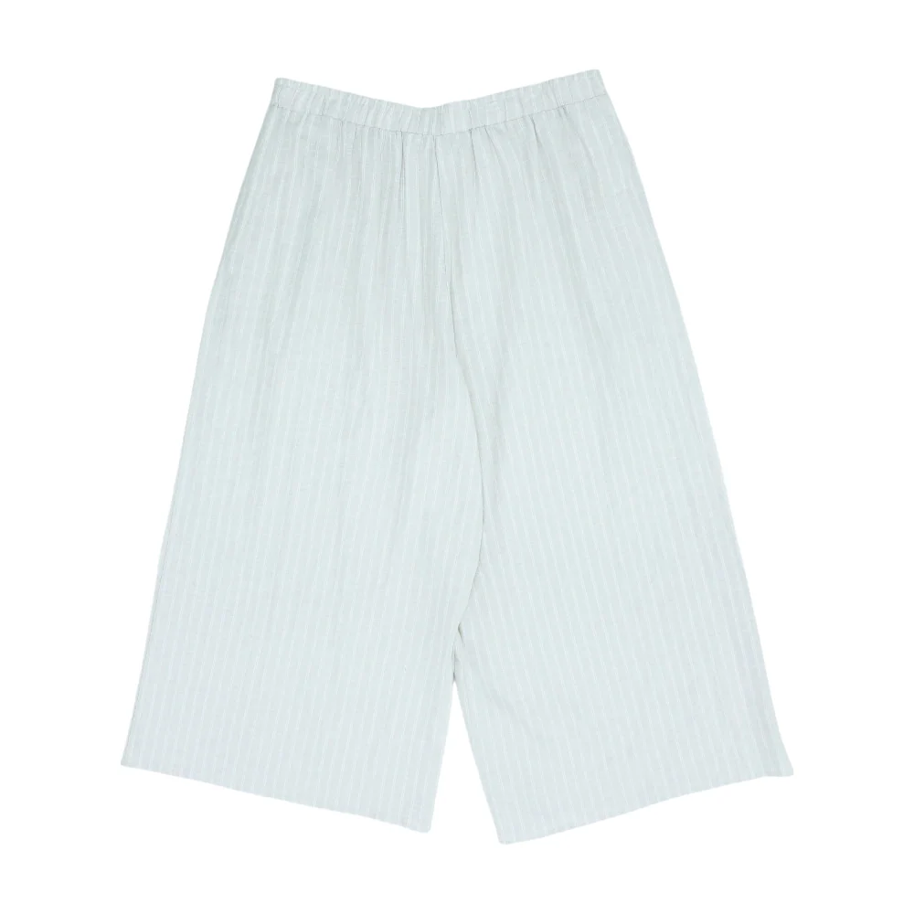 Beige Striped Wide Leg Pants - Image 2