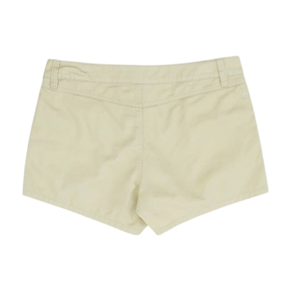 Tan Solid Chino Shorts - Image 2