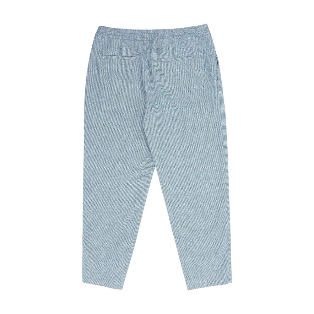 Blue Herringbone Regular Pants - Image 2