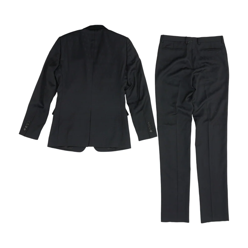 Navy CD Diamond-Print Virgin-Wool Suit - Image 2