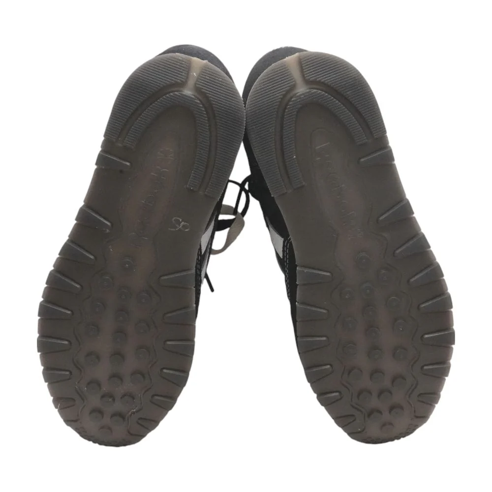 Classic Leather Black Low Top Athletic Shoes - Image 3