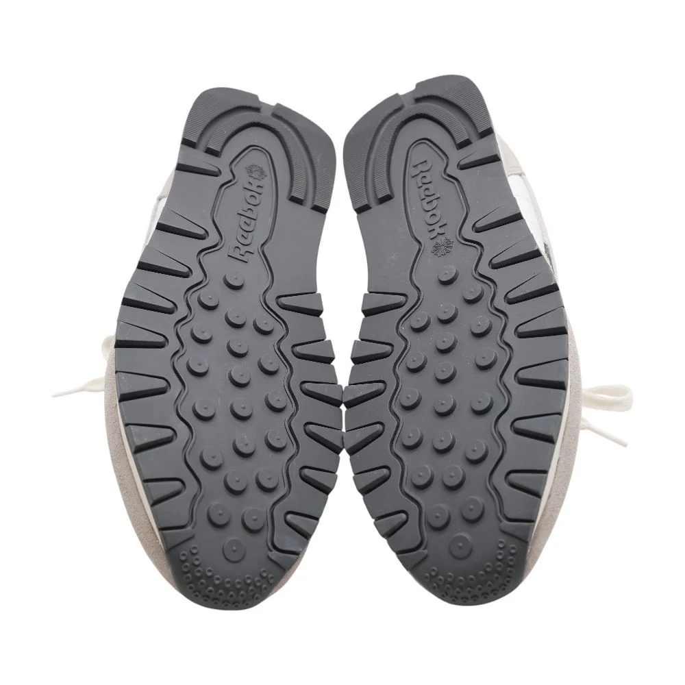 Classic Nylon White and Gray Low Top Athletic Shoes - Image 3