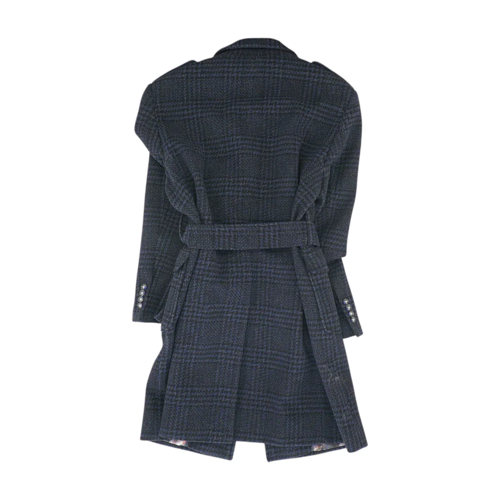 Navy Abstract Coat - Image 2