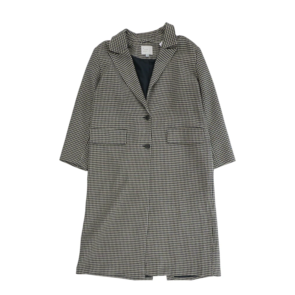 Beige Houndstooth Coat