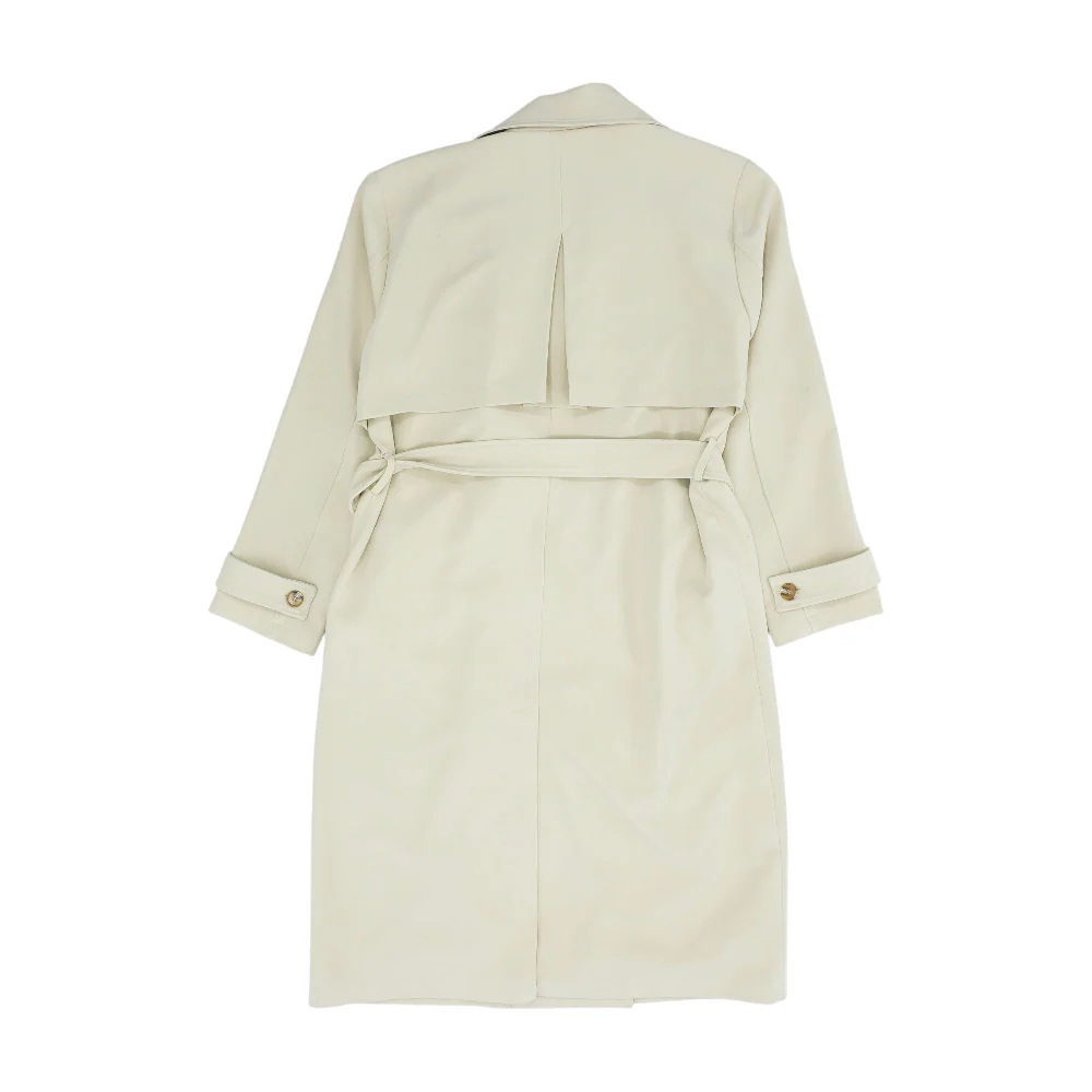 Beige Solid Coat - Image 2