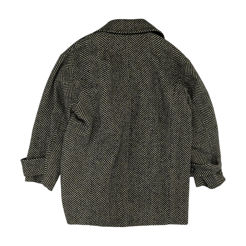 Black Chevron Coat - Image 2
