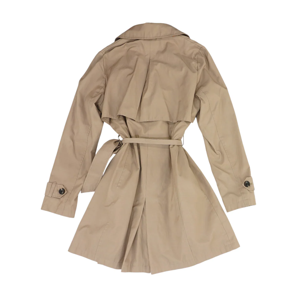 Beige Solid Coat - Image 2