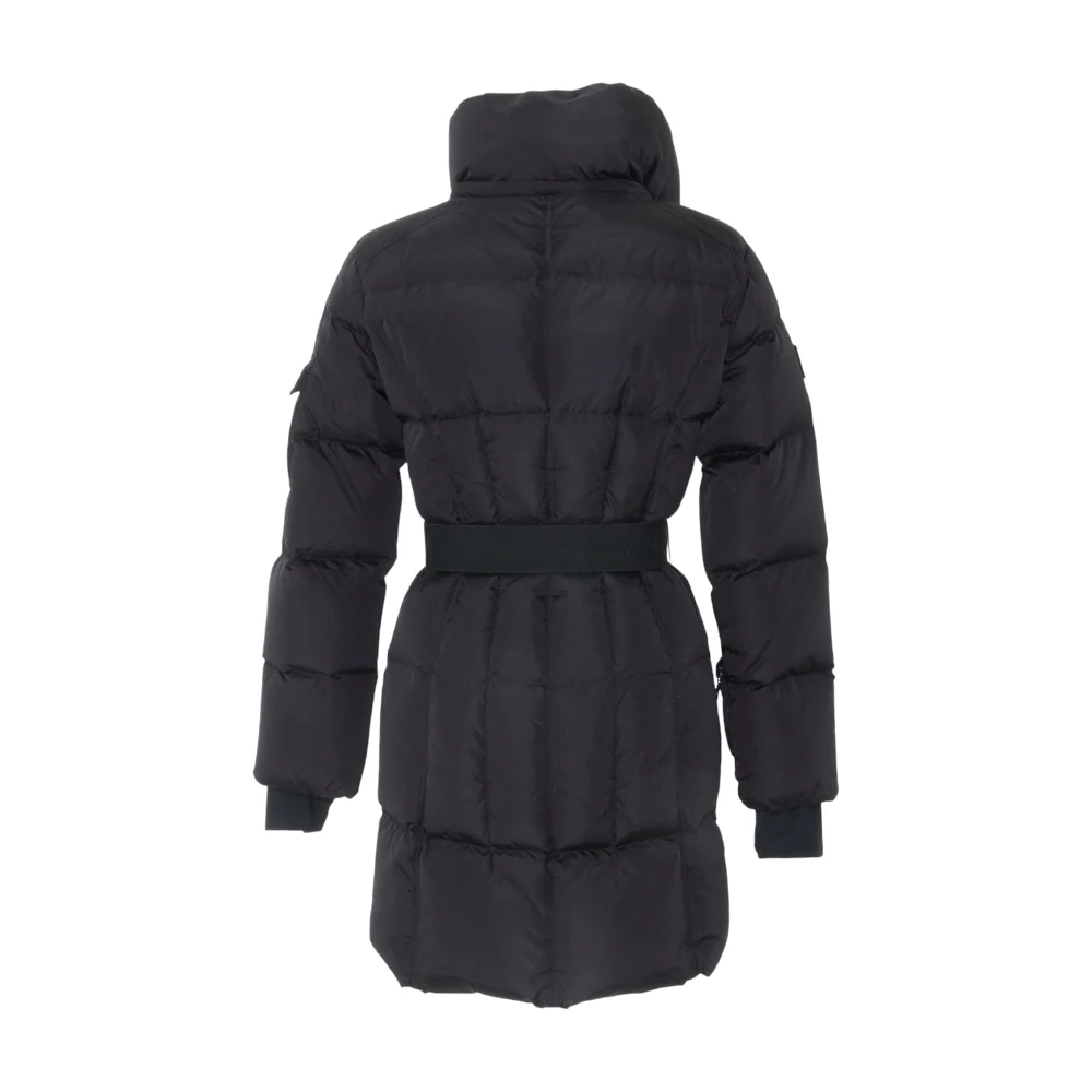 Black Solid Puffer Jacket - Image 2