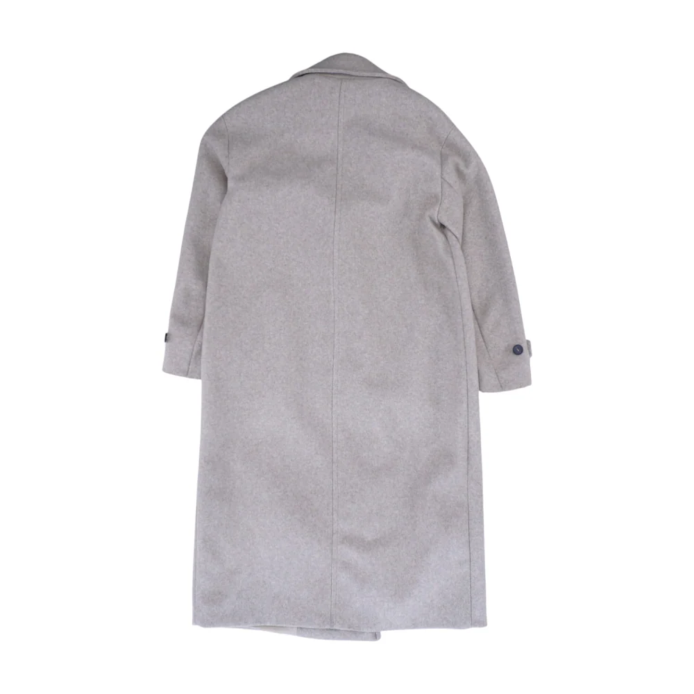 Beige Solid Coat - Image 2