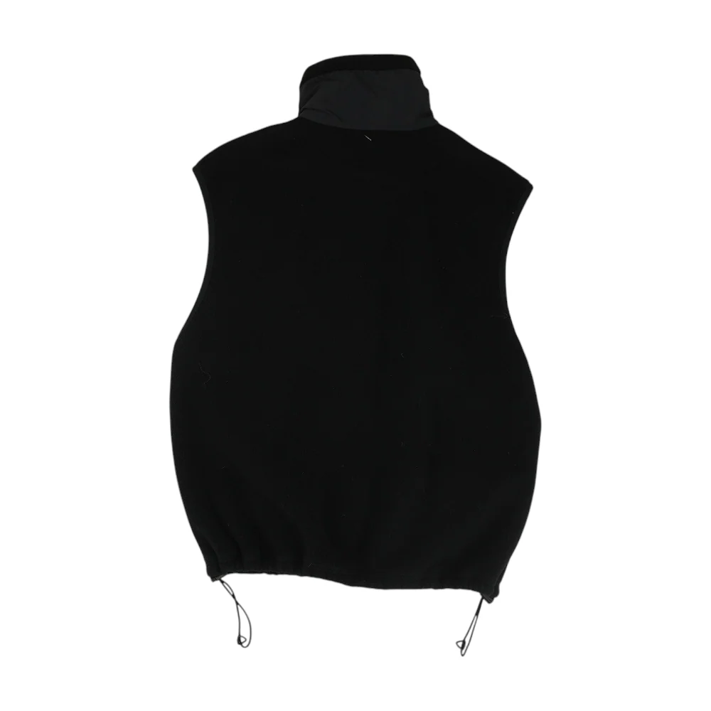 Black Solid Casual Vest - Image 2