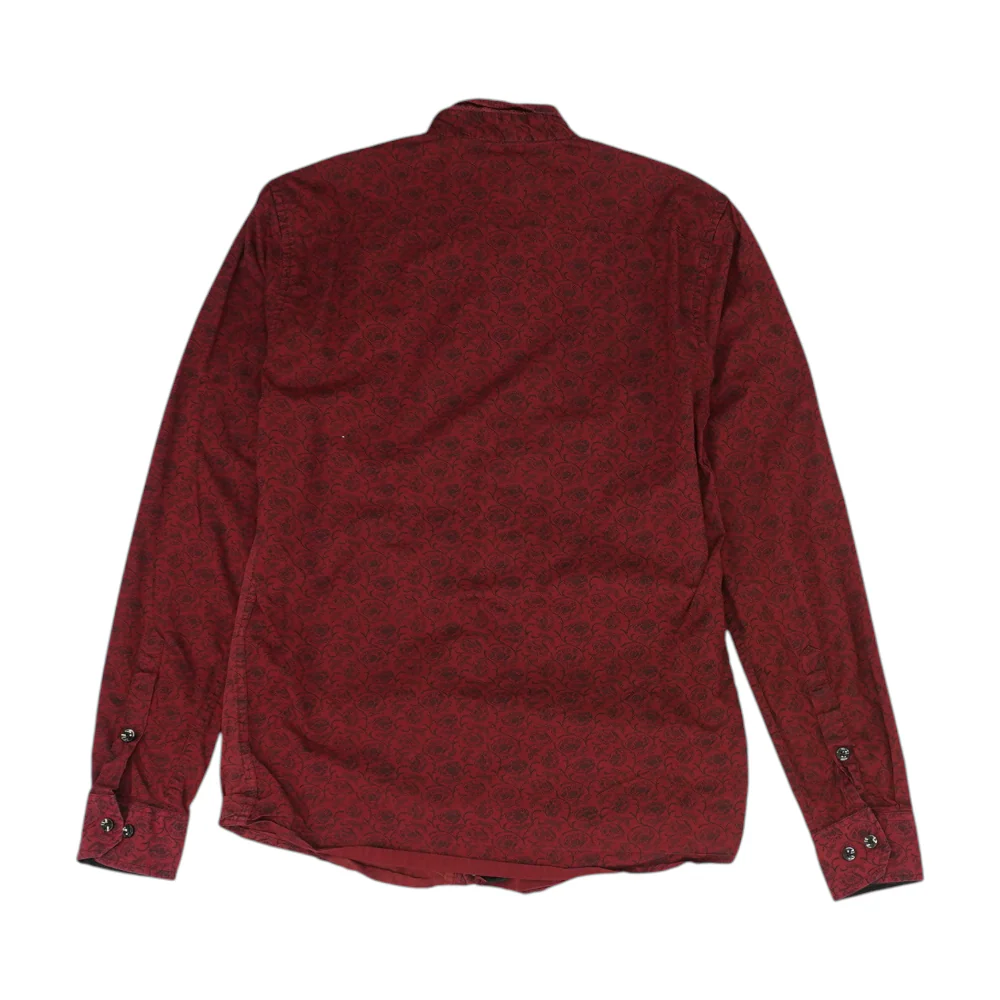 Red Floral Long Sleeve Button Down - Image 2