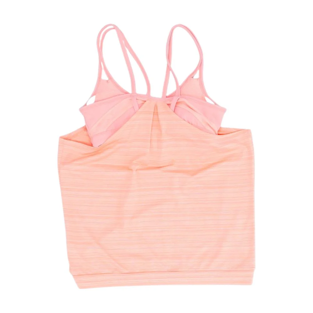 Coral Striped Active Tank T-Shirt - Image 2