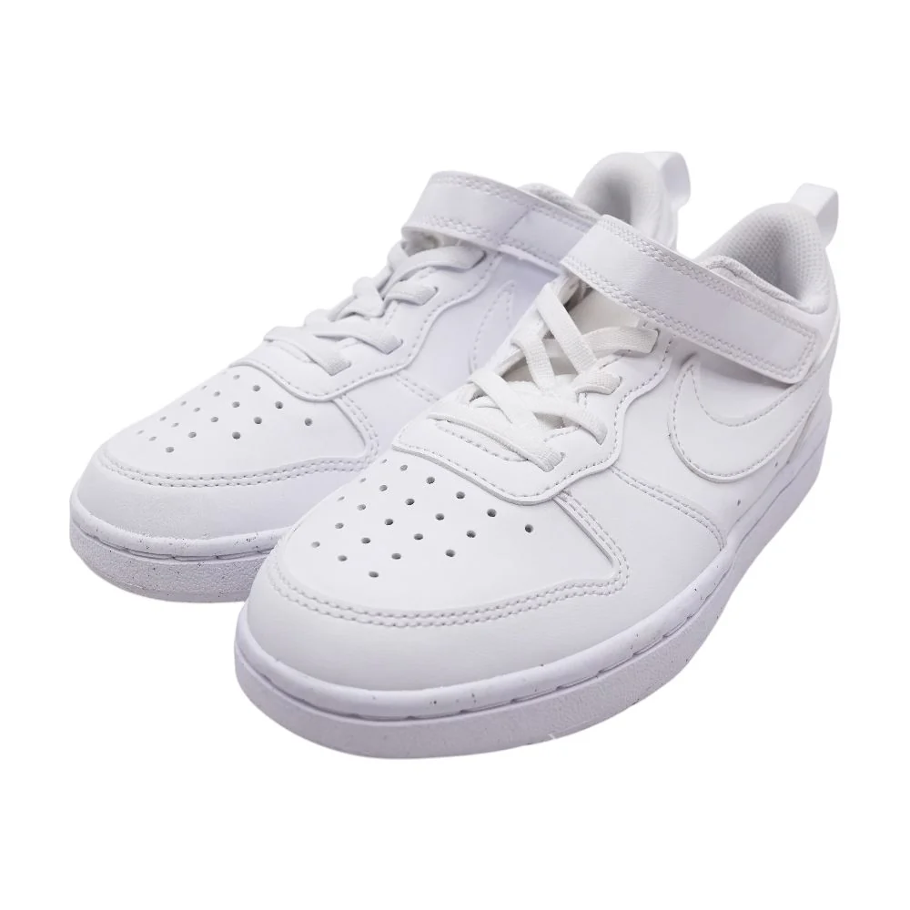 Court Borough Low Recraft White Leather Athletic Shoes