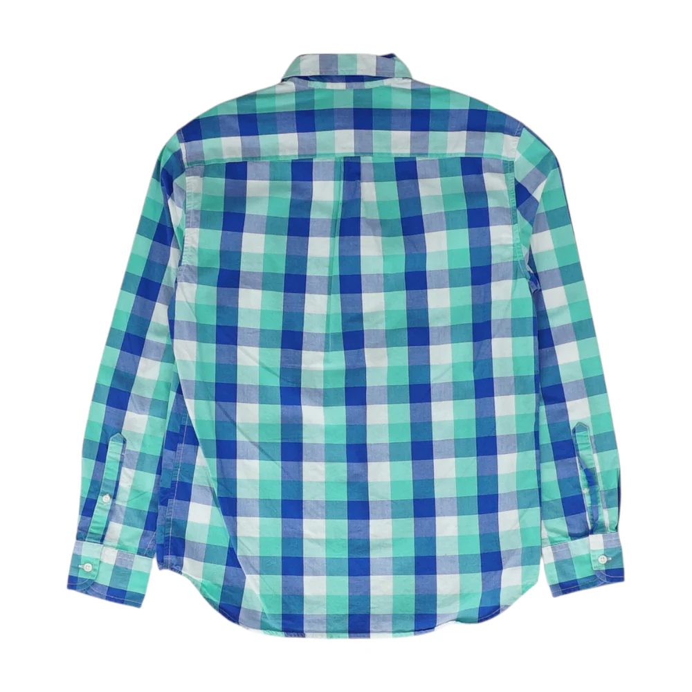 Blue Check Long Sleeve Polo - Image 2