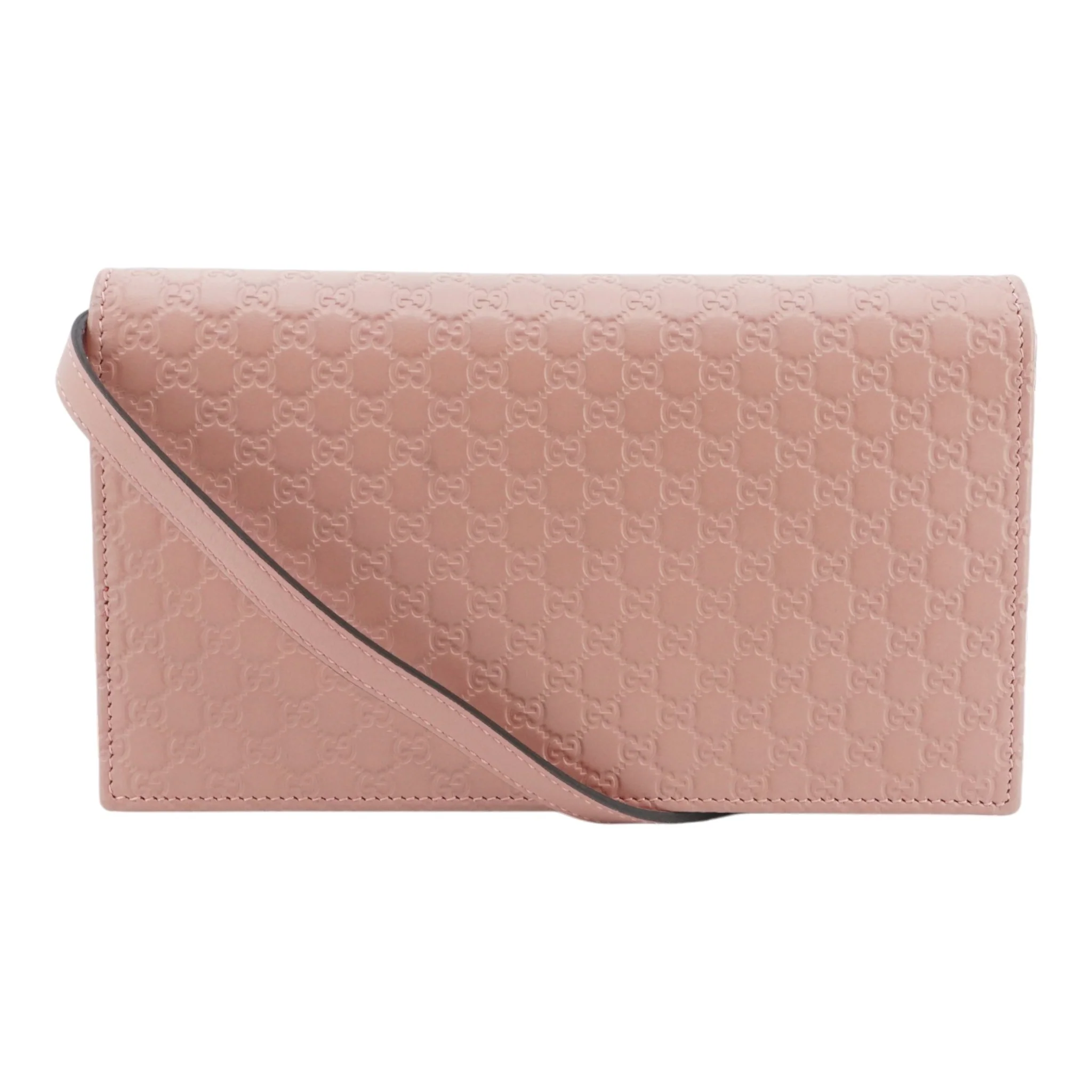 Pink Microguccissima Wallet on Strap - Image 2