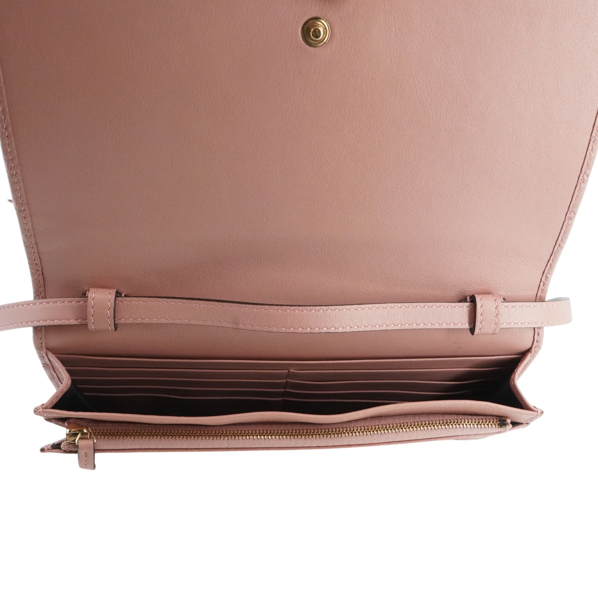 Pink Microguccissima Wallet on Strap - Image 3