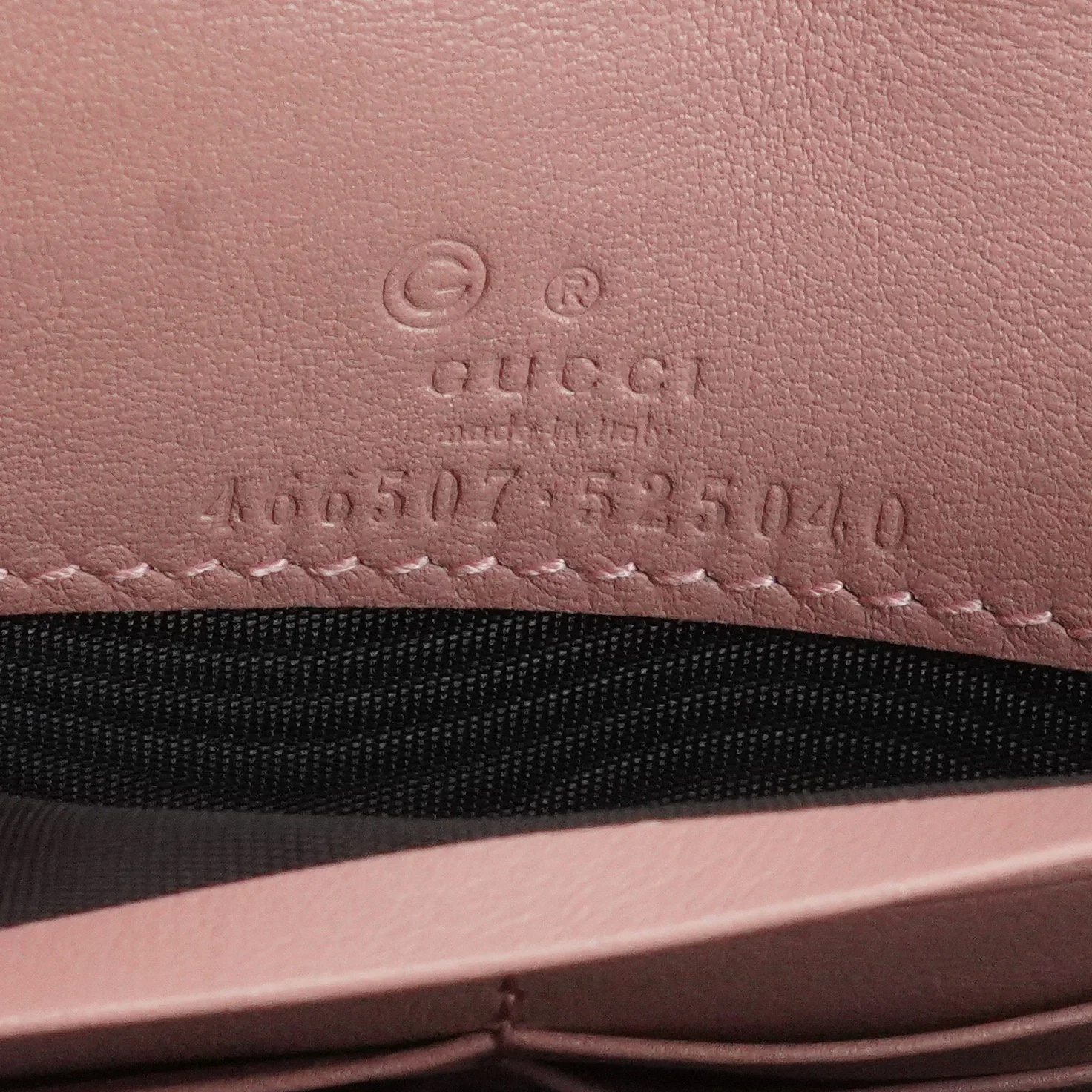 Pink Microguccissima Wallet on Strap - Image 4