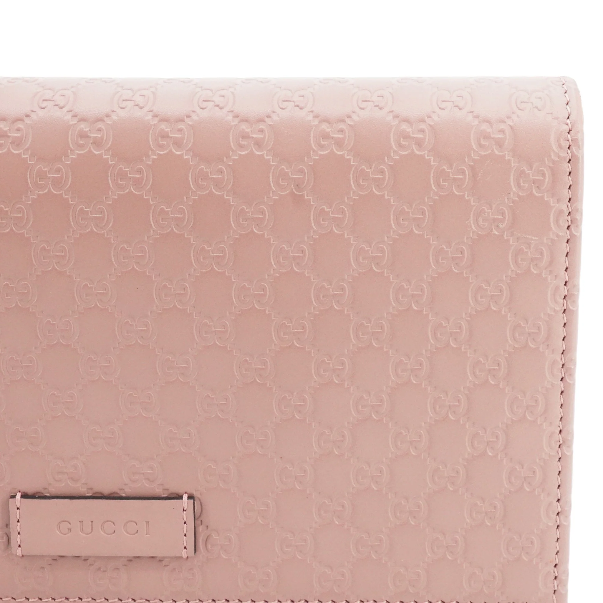 Pink Microguccissima Wallet on Strap - Image 5