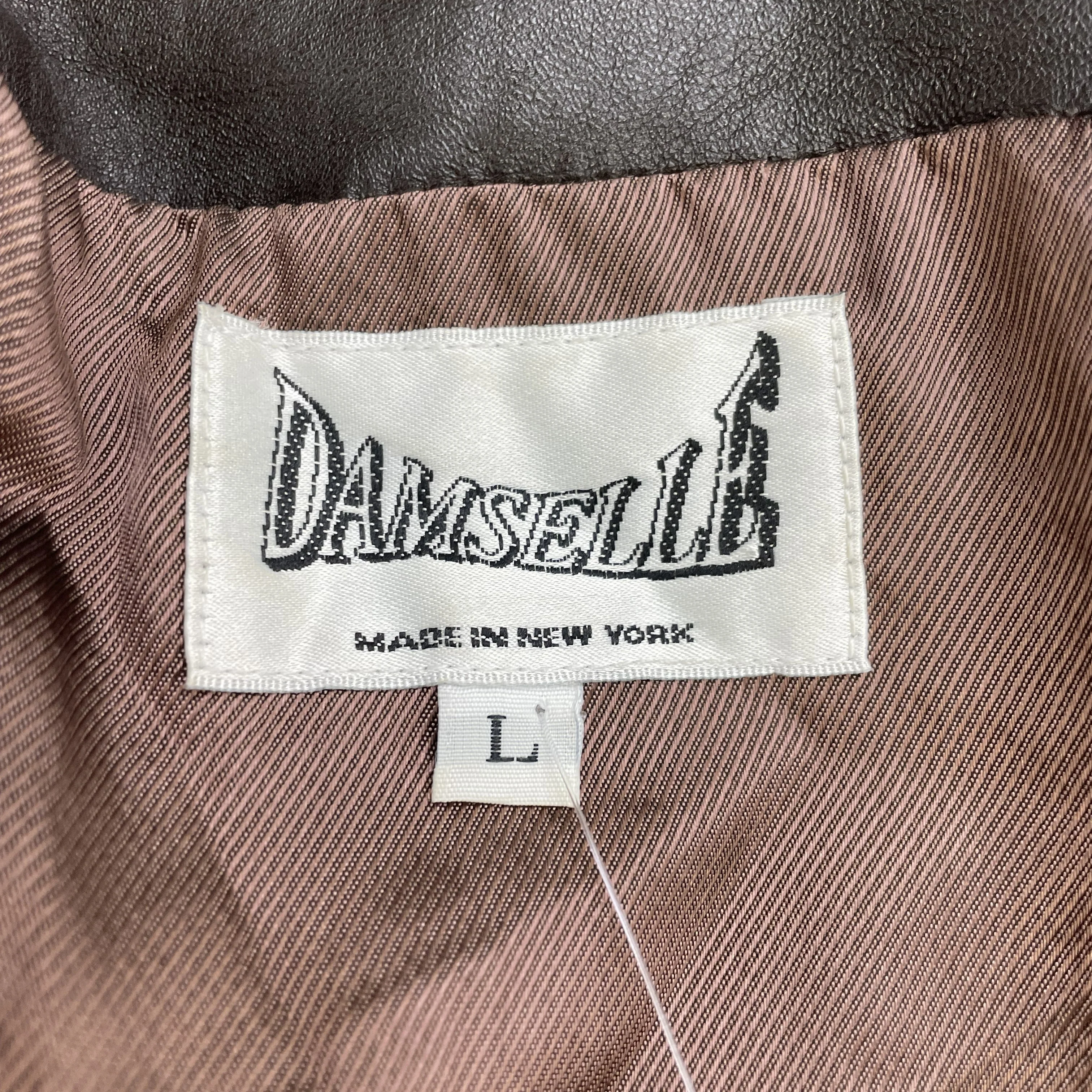 Brown Solid Leather Jacket - Image 3