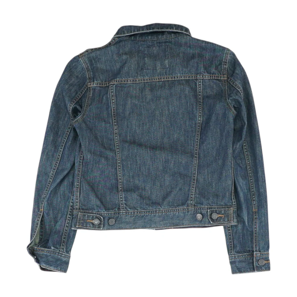 Navy Solid Denim Jacket - Image 2