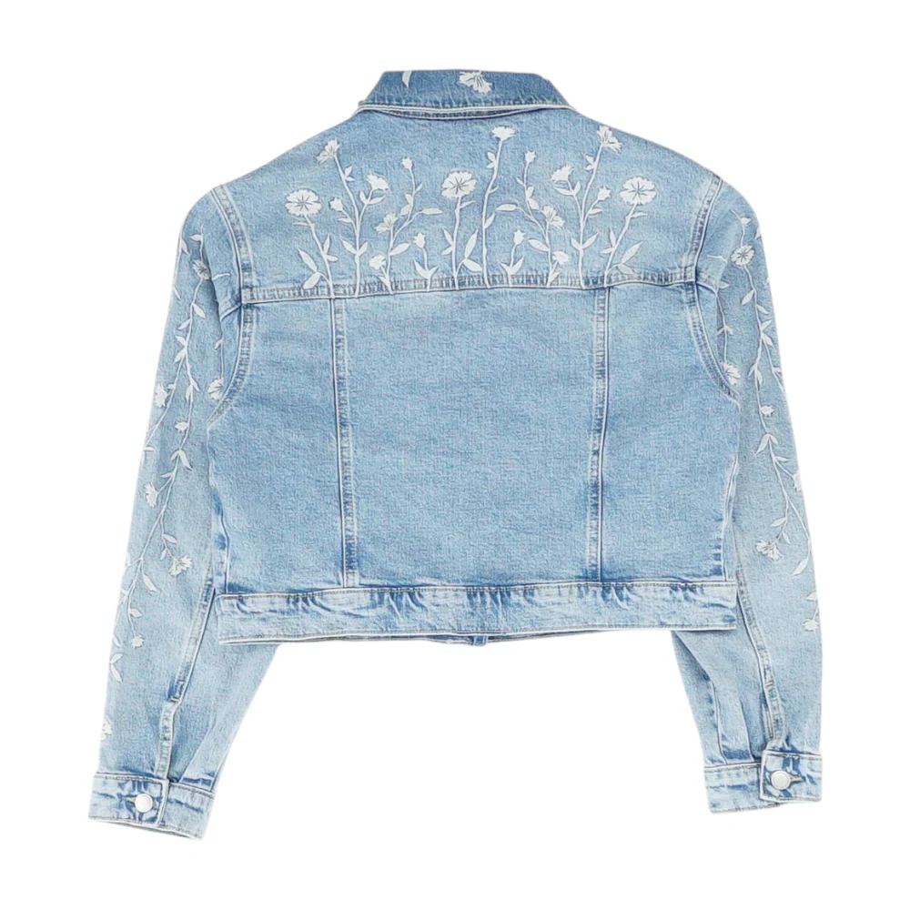 Blue Floral Denim Jacket - Image 2