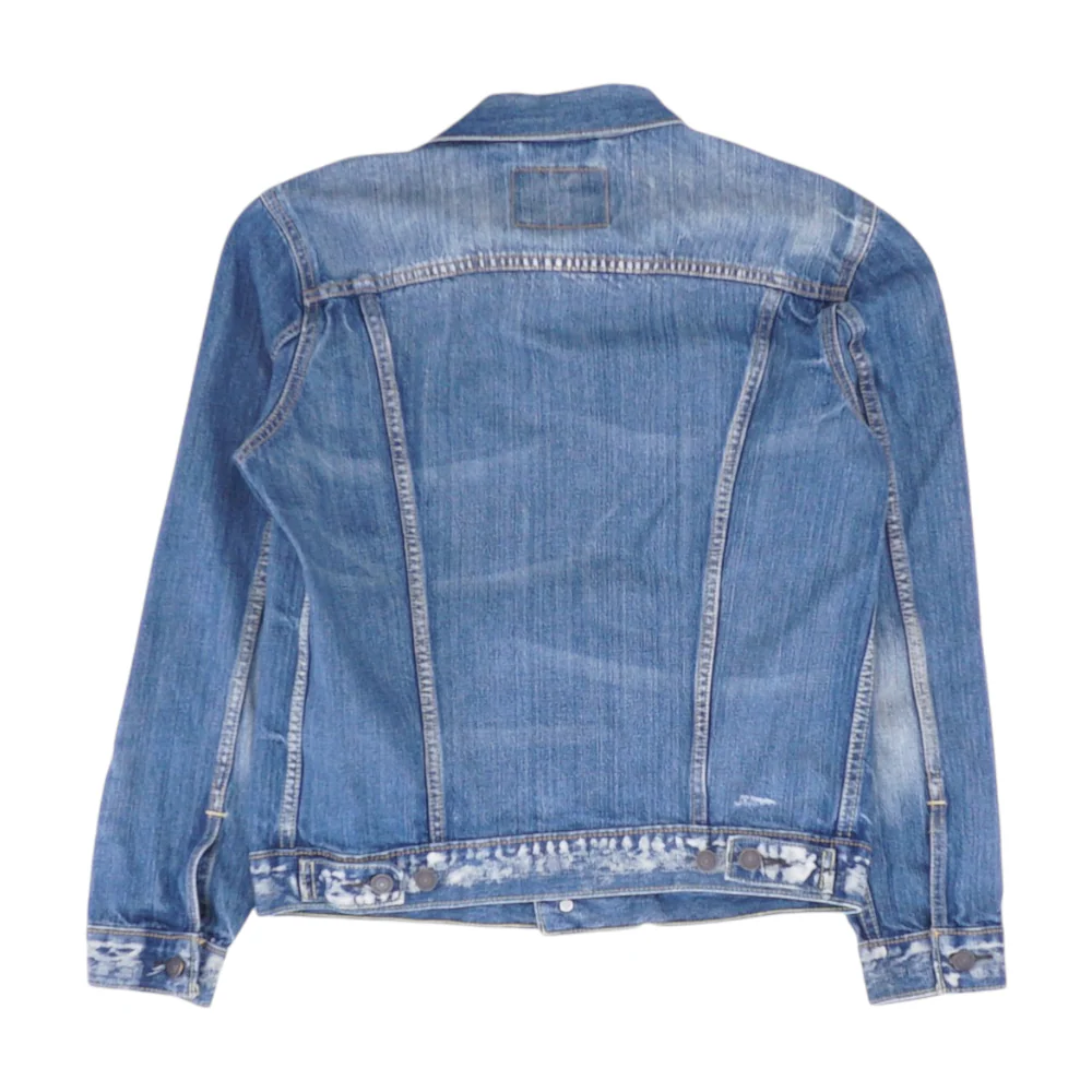 Blue Solid Denim Jacket - Image 2