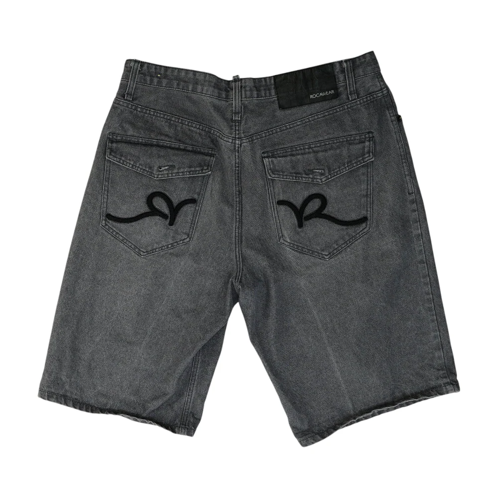 Gray Denim Shorts - Image 2