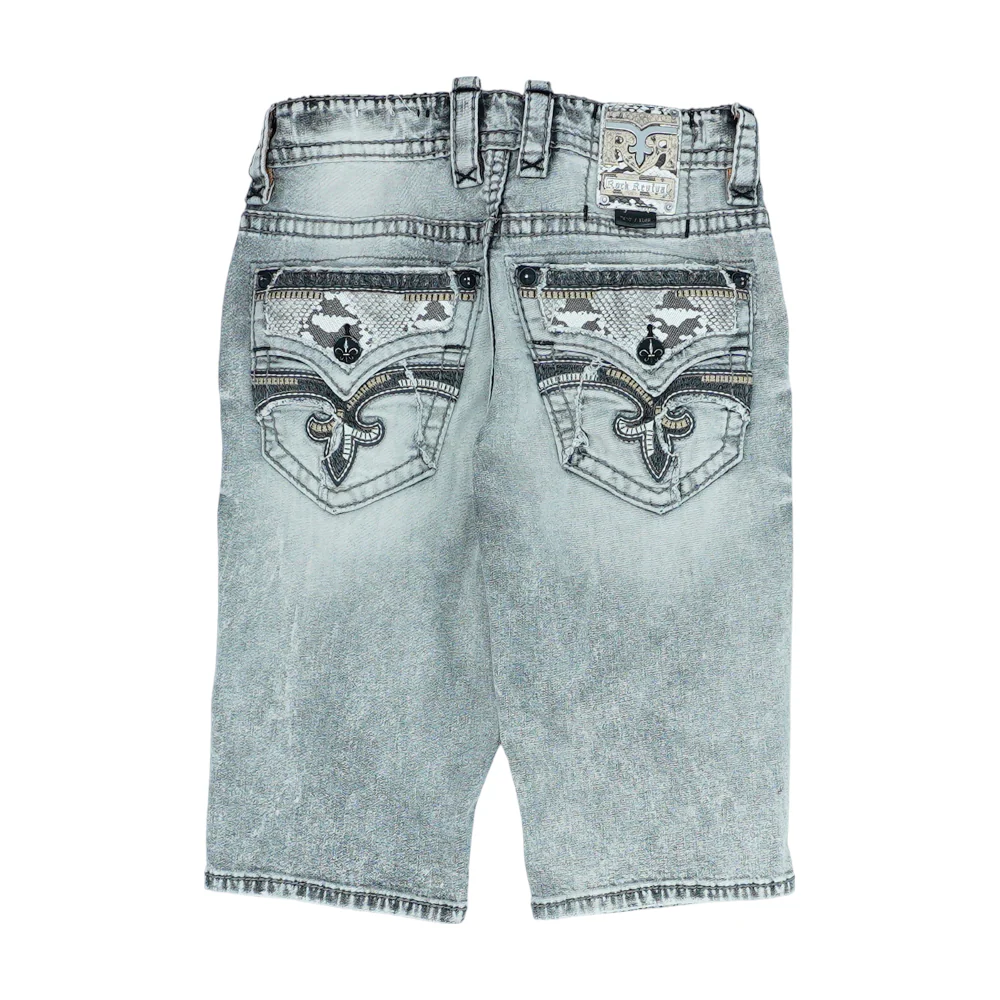 Gray Denim Shorts - Image 2