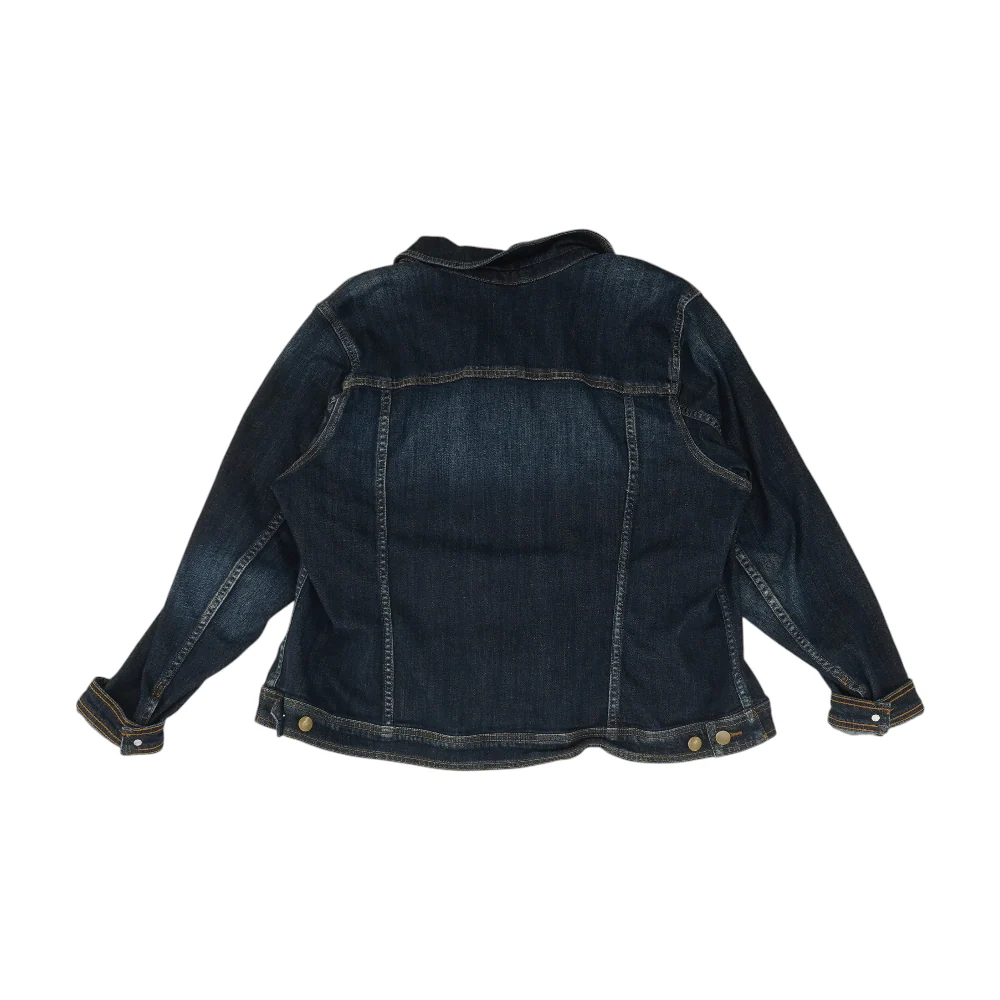 Navy Plus Solid Denim Jacket - Image 2