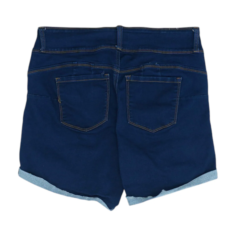 Navy Plus Solid Denim Shorts - Image 2