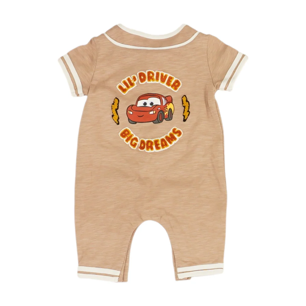 Brown Short Sleeve One-Piece - Image 2