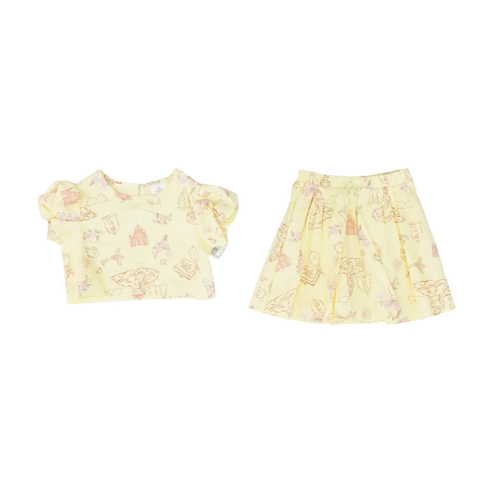 Yellow Print Short Sleeve Set