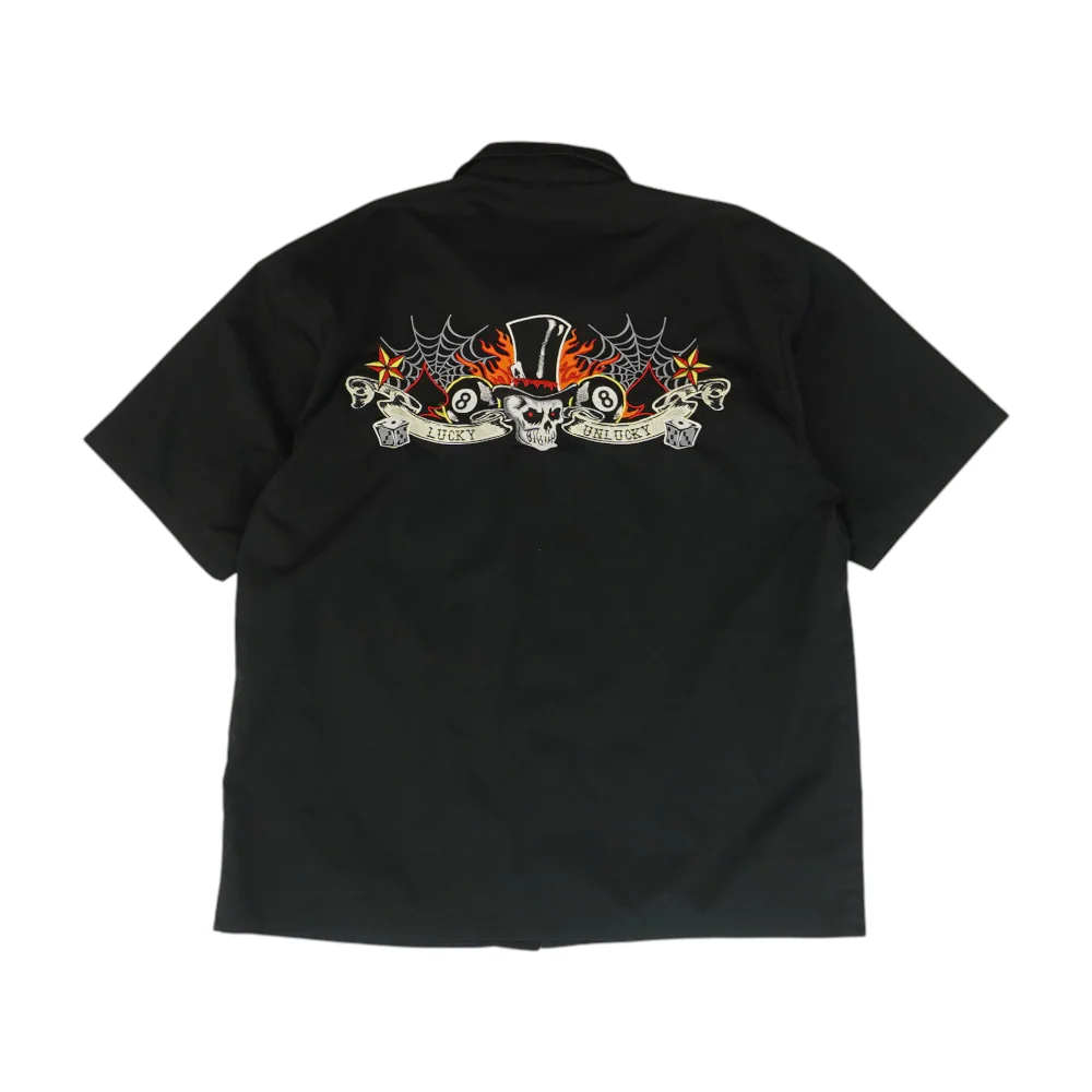 Black Solid Short Sleeve Button Down - Image 2