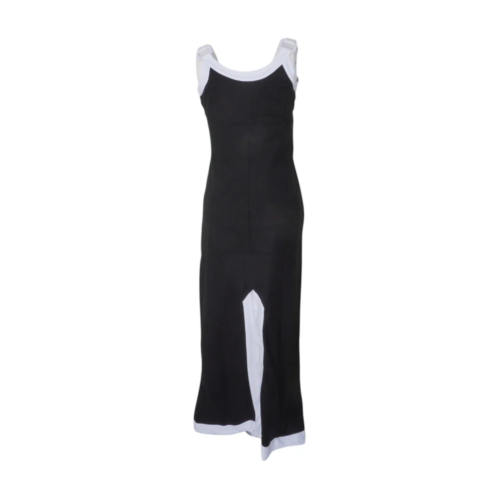 Black Color Block Midi Dress - Image 2