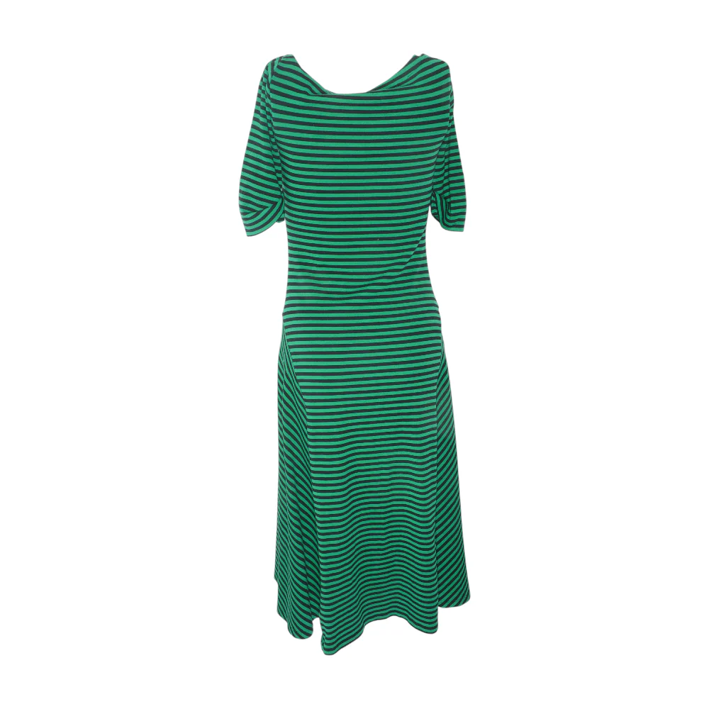 Green Striped Midi Dress - Image 2