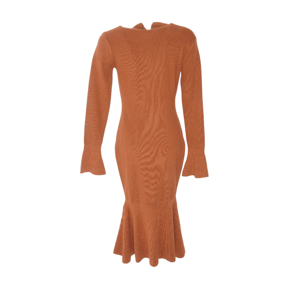 Tan Midi Dress - Image 2