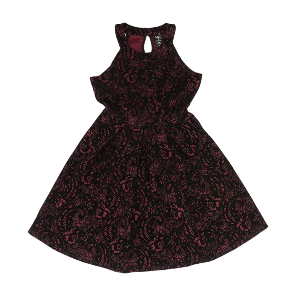 Maroon Print Dress