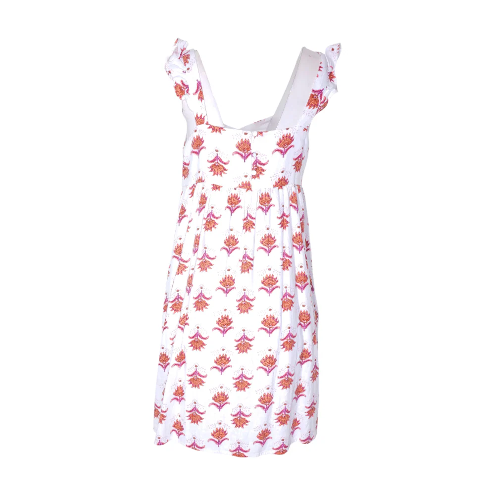 White Floral Mini Dress - Image 2