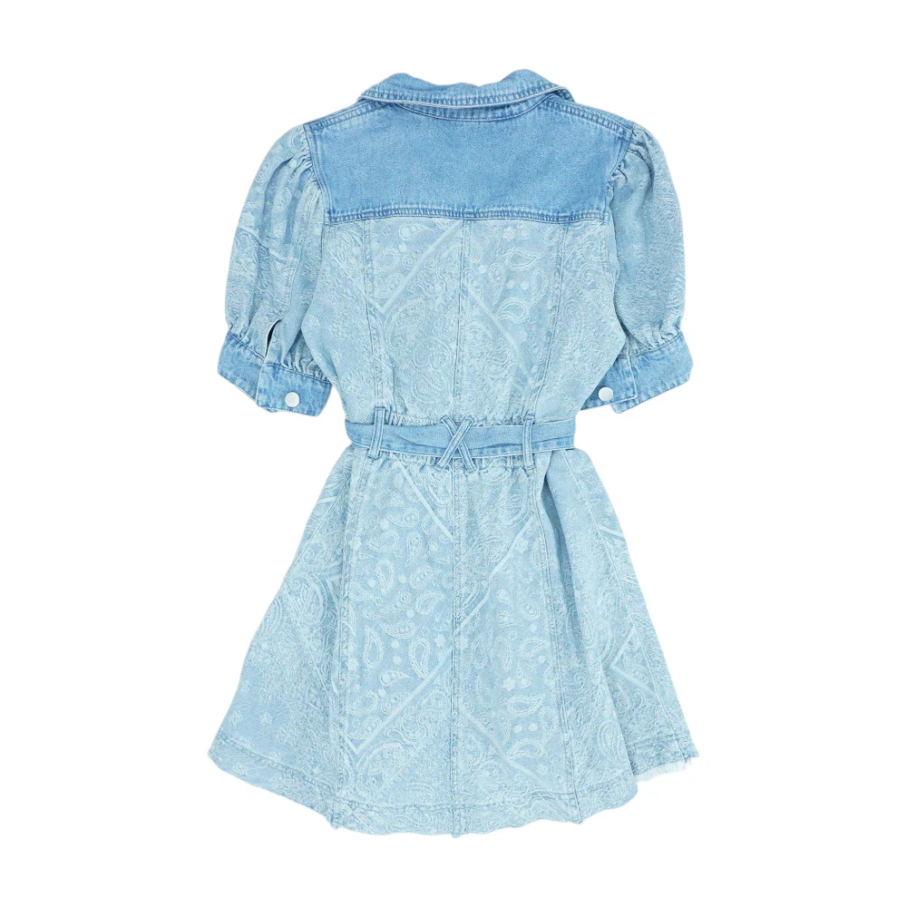 Blue Paisley Mini Dress - Image 2