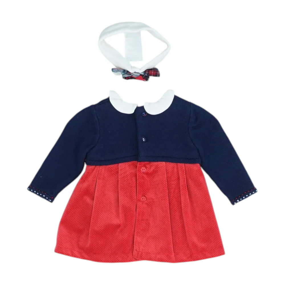 Red Color Block Dress - Image 2