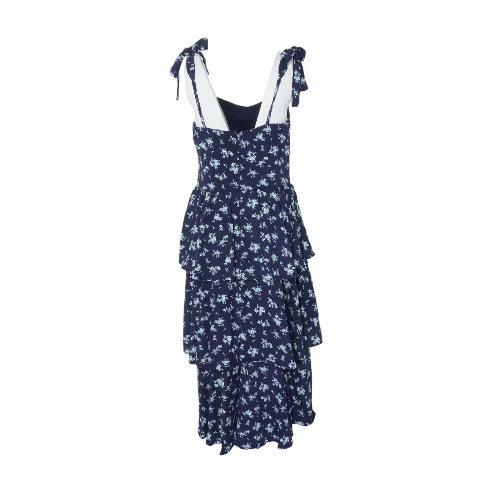 Navy Floral Midi Dress - Image 2