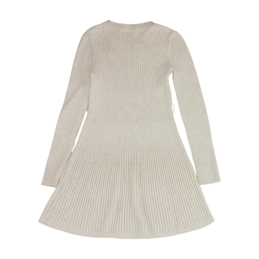Beige Striped Dress - Image 2