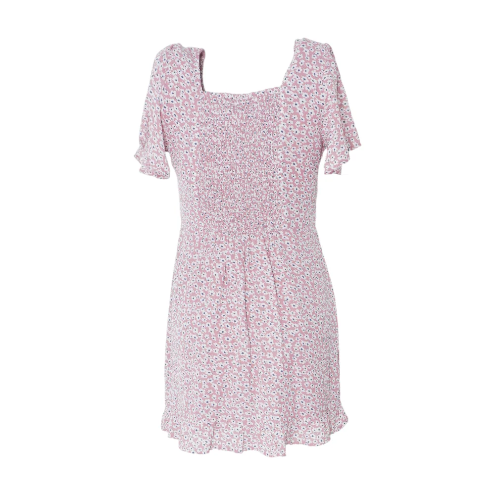 Pink Petite Floral Mini Dress - Image 2