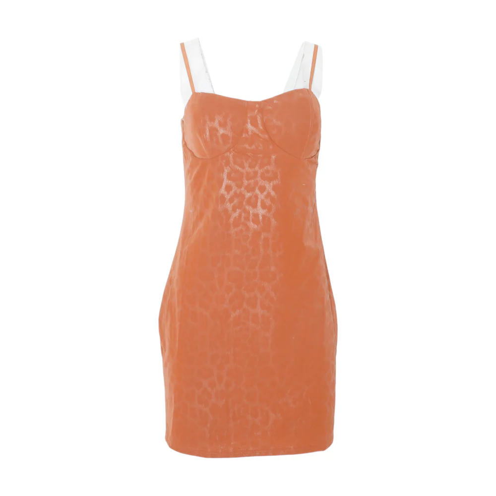Rust Animal Print Mini Dress
